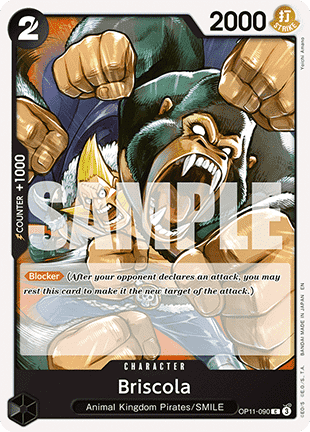 (090) One Piece TCG OP11: A Fist of Divine Speed Single: Briscola (OP11-090)  Common