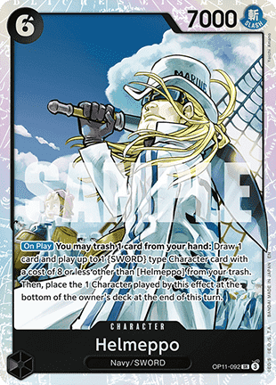 (092) One Piece TCG OP11: A Fist of Divine Speed Single: Helmeppo (OP11-092) (V.1)  Super Rare