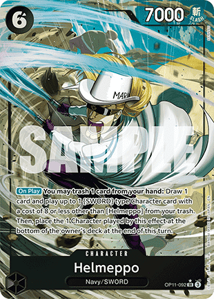(092) One Piece TCG OP11: A Fist of Divine Speed Single: Helmeppo (OP11-092) (V.2)  Alternate Art