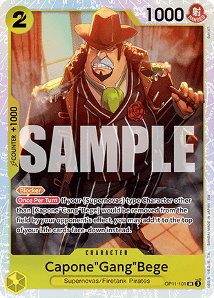 (101) One Piece TCG OP11: A Fist of Divine Speed Single: CaponeGangBege (OP11-101) (V.1)  Super Rare