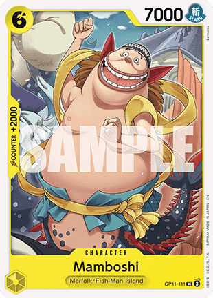 (111) One Piece TCG OP11: A Fist of Divine Speed Single: Mamboshi (OP11-111)  Uncommon