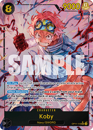 (119) One Piece TCG OP11: A Fist of Divine Speed Single: Koby (OP11-119) (V.2)  Alternate Art