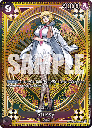 (OP07-085) One Piece TCG OP11: A Fist of Divine Speed Single: Stussy (OP07-085)  Special Rare