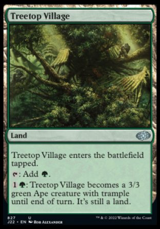 (827) Magic The Gathering Jumpstart 2022 Single: Treetop Village  Uncommon