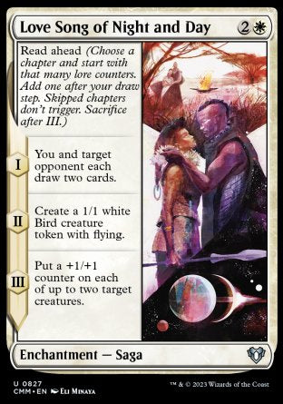(827) Magic The Gathering Commander Masters: Extras Single: Love Song of Night and Day  Uncommon