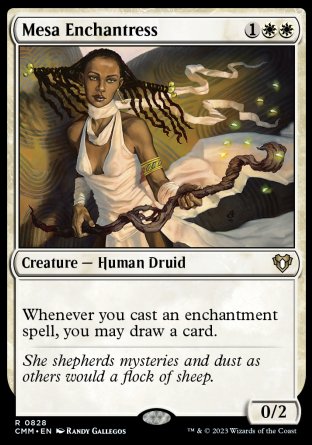 (828) Magic The Gathering Commander Masters: Extras Single: Mesa Enchantress  Rare