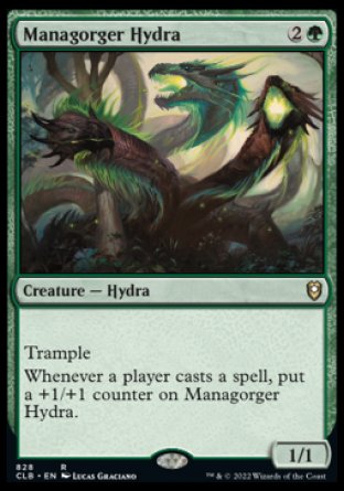 (828) Magic The Gathering Commander Legends: Battle for Baldur's Gate: Extras Single: Managorger Hydra  Rare