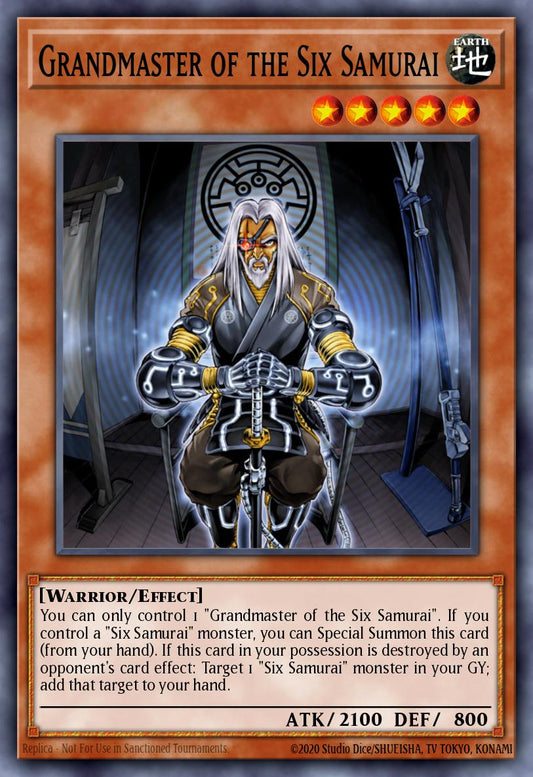(174) YuGiOh TCG RA03: Quarter Century Bonanza Single: Grandmaster of the Six Samurai (V.1 - Platinum Secret Rare)  Platinum Secret Rare