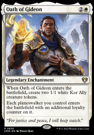 (830) Magic The Gathering Commander Masters: Extras Single: Oath of Gideon  Rare