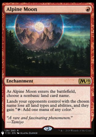 (128) Magic The Gathering The List Single: Alpine Moon  Rare