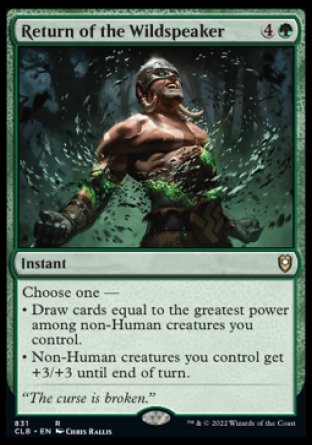 (831) Magic The Gathering Commander Legends: Battle for Baldur's Gate: Extras Single: Return of the Wildspeaker  Rare