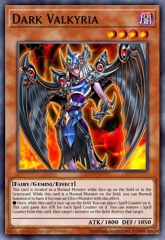 (027) YuGiOh TCG LODT: Light of Destruction Single: Dark Valkyria (V.1 - Rare)  Rare