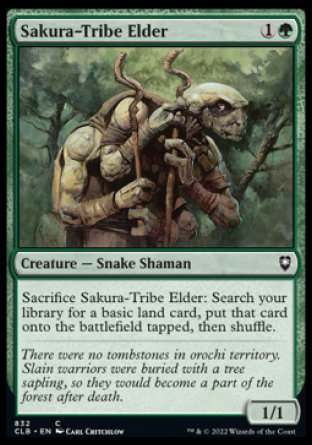 (832) Magic The Gathering Commander Legends: Battle for Baldur's Gate: Extras Single: Sakura-Tribe Elder  Common