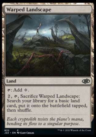 (832) Magic The Gathering Jumpstart 2022 Single: Warped Landscape  Common