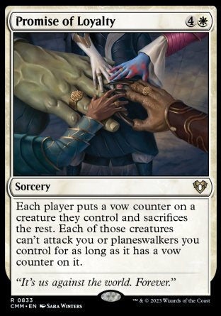 (833) Magic The Gathering Commander Masters: Extras Single: Promise of Loyalty  Rare