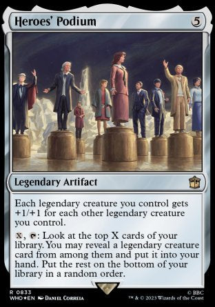 (833) Magic The Gathering Universes Beyond: Doctor Who: Extras Single: Heroes' Podium (V.2) Holo Rare