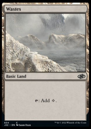 (834) Magic The Gathering Jumpstart 2022 Single: Wastes  Land
