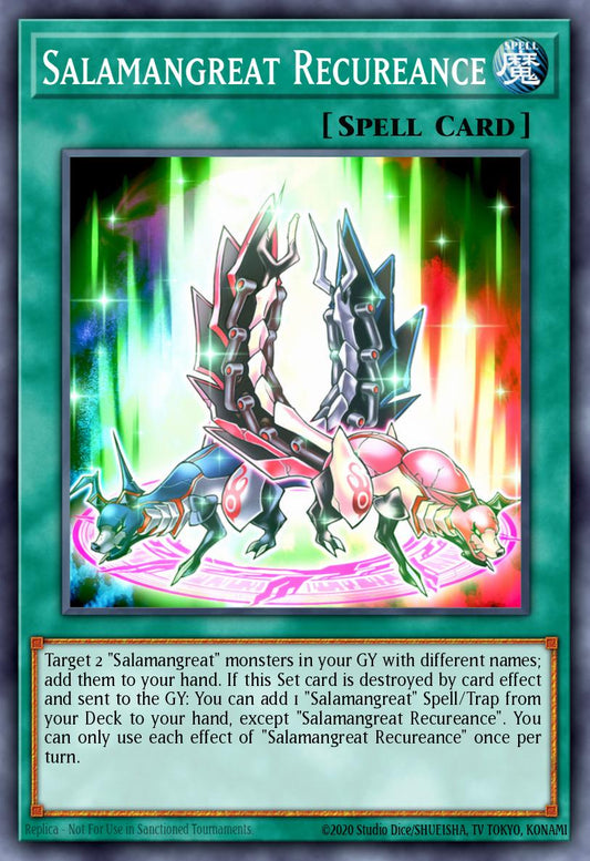 (073) YuGiOh TCG MP20: 2020 Tin of Lost Memories Mega Pack Single: Salamangreat Recureance  Common