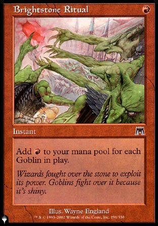 (191) Magic The Gathering The List Single: Brightstone Ritual  Common
