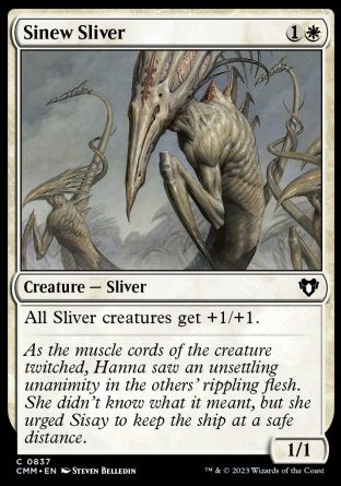 (837) Magic The Gathering Commander Masters: Extras Single: Sinew Sliver  Common