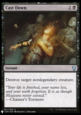 (081) Magic The Gathering The List Single: Cast Down  Uncommon