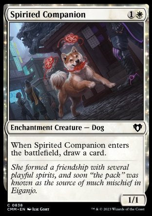 (838) Magic The Gathering Commander Masters: Extras Single: Spirited Companion  Common