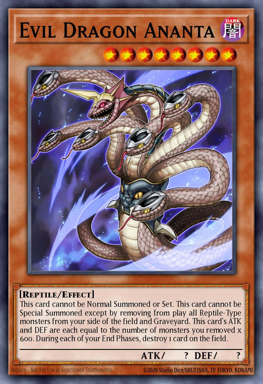 (042) YuGiOh TCG ANGU: Ancient Guardians Single: Evil Dragon Ananta  Rare