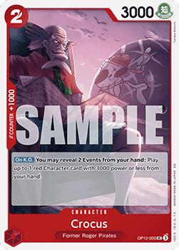 (003) One Piece TCG OP12: Legacy of the Master Single: Crocus (OP12-003)  Uncommon