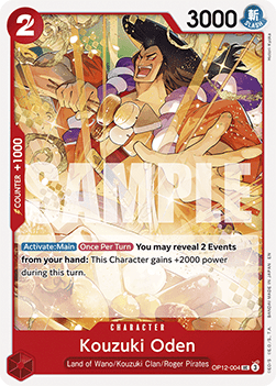 (004) One Piece TCG OP12: Legacy of the Master Single: Kouzuki Oden (OP12-004)  Uncommon