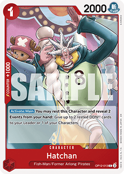 (013) One Piece TCG OP12: Legacy of the Master Single: Hatchan (OP12-013)  Common