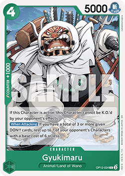 (024) One Piece TCG OP12: Legacy of the Master Single: Gyukimaru (OP12-024)  Common