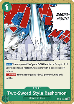 (038) One Piece TCG OP12: Legacy of the Master Single: Two-Sword Style Rashomon (OP12-038)  Common
