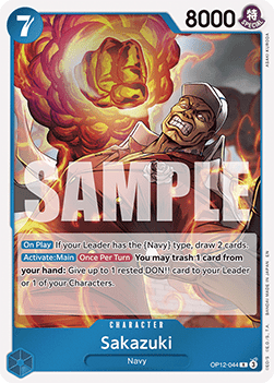 (044) One Piece TCG OP12: Legacy of the Master Single: Sakazuki (OP12-044)  Rare