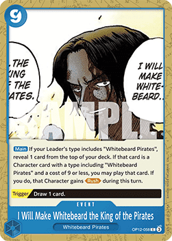 (058) One Piece TCG OP12: Legacy of the Master Single: I Will Make Whitebeard the King of the Pirates (OP12-058)  Common