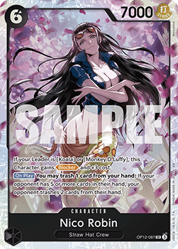(087) One Piece TCG OP12: Legacy of the Master Single: Nico Robin (OP12-087) (V.1)  Super Rare