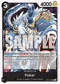 (091) One Piece TCG OP12: Legacy of the Master Single: Poker (OP12-091)  Common
