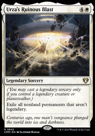 (842) Magic The Gathering Commander Masters: Extras Single: Urza's Ruinous Blast  Rare