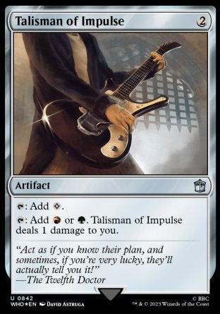 (842) Magic The Gathering Universes Beyond: Doctor Who: Extras Single: Talisman of Impulse  Uncommon