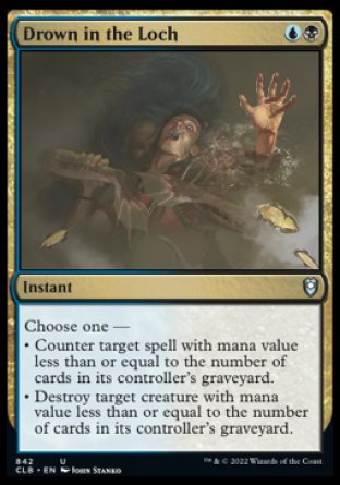 (842) Magic The Gathering Commander Legends: Battle for Baldur's Gate: Extras Single: Drown in the Loch  Uncommon