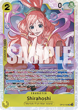 (102) One Piece TCG OP12: Legacy of the Master Single: Shirahoshi (OP12-102) (V.1)  Super Rare