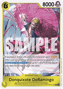(107) One Piece TCG OP12: Legacy of the Master Single: Donquixote Doflamingo (OP12-107)  Rare