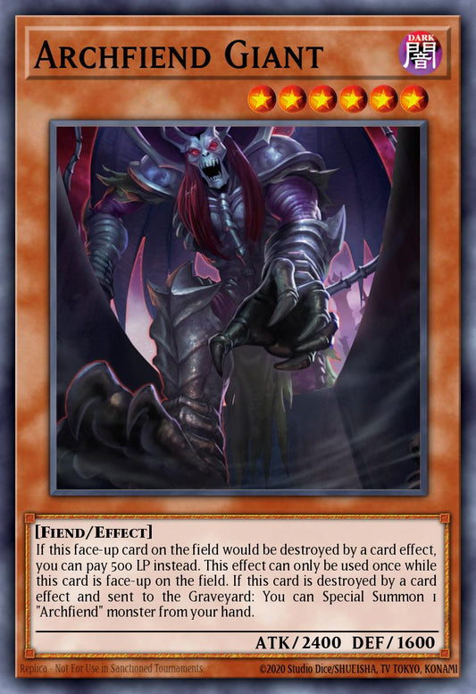 (181) YuGiOh TCG MP14: 2014 Mega-Tins Mega-Pack Single: Archfiend Giant  Rare