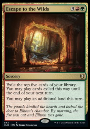 (843) Magic The Gathering Commander Legends: Battle for Baldur's Gate: Extras Single: Escape to the Wilds  Rare
