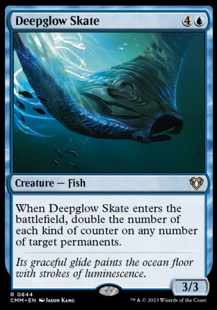 (844) Magic The Gathering Commander Masters: Extras Single: Deepglow Skate  Rare