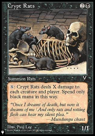 (000) Magic The Gathering The List Single: Crypt Rats  Common