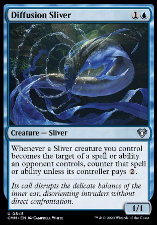 (845) Magic The Gathering Commander Masters: Extras Single: Diffusion Sliver  Uncommon