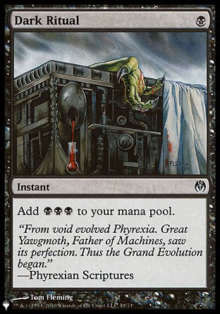 (018) Magic The Gathering The List Single: Dark Ritual  Common