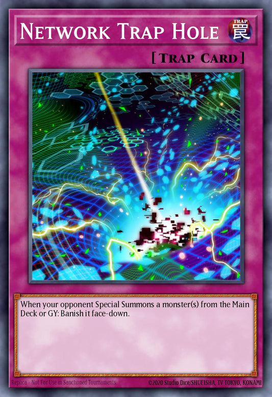 (050) YuGiOh TCG MP19: 2019 Gold Sarcophagus Tin Mega Pack Single: Network Trap Hole  Rare