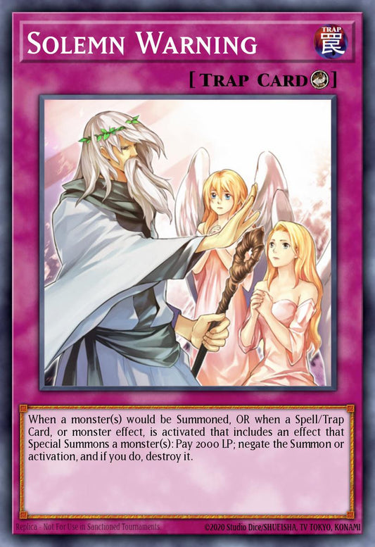 (301) YuGiOh TCG LCYW: Legendary Collection 3: Mega Pack Single: Solemn Warning  Common