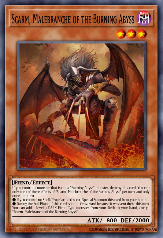 (233) YuGiOh TCG RA04: Quarter Century Stampede Single: Scarm, Malebranche of the Burning Abyss (V.2 - Quarter Century Secret Rare)  Quarter Century Secret Rare